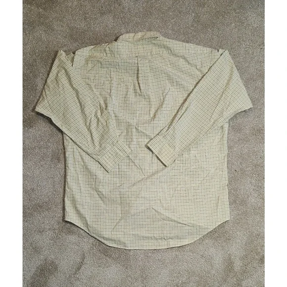 Ralph Lauren Mens Classic Fit Tattersall Check Button Down Shirt Yellow Blue L - Picture 3 of 10